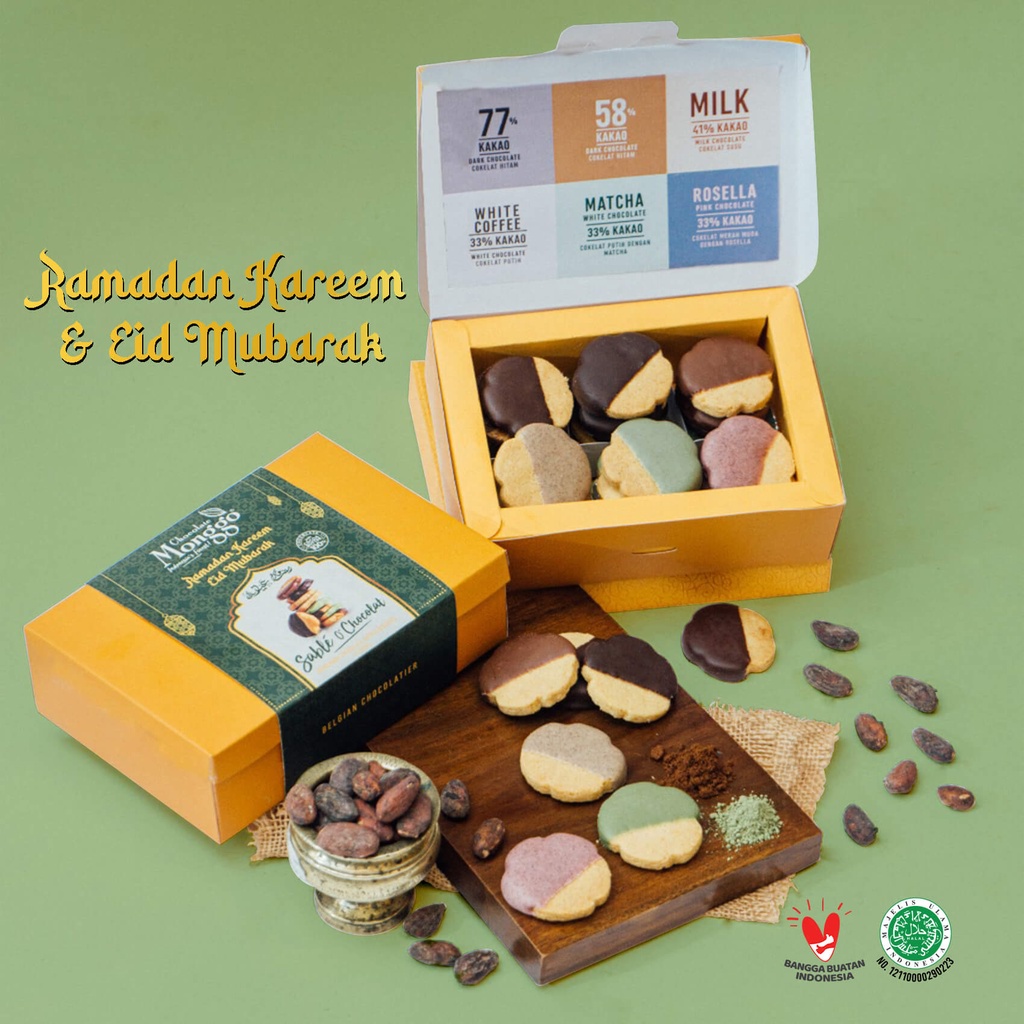 Jual Chocolate Monggo | Ramadan Biscuit 4 Flavours 12pcs | Hampers