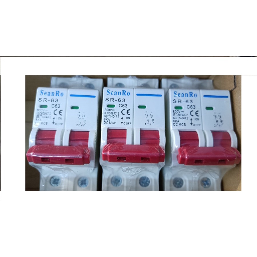Jual mcb DC 2pin mcb PV mcb dc 2p 10A 20A 32A 40A 50A 63A seanro panel ...