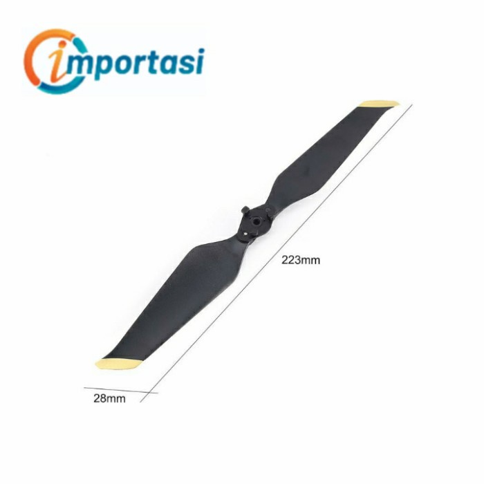 Hensych Eliche a sgancio rapido a bassa rumorosità 8743F per Mavic 2 Pro & Zoom, 2 paia, Oro e nero