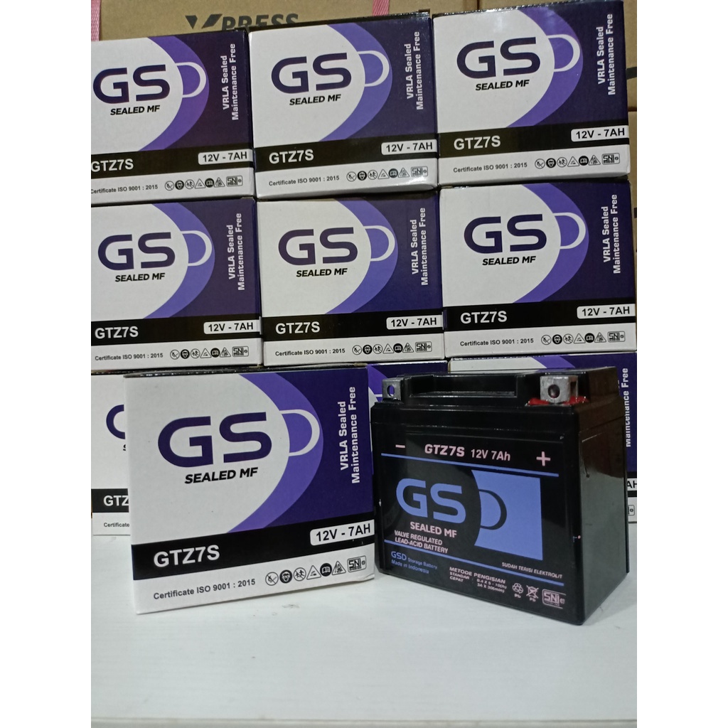 Jual AKI MOTOR KERING GTZ7S 7 AMPERE MOTOR SATRIA FU MERK GS D AKI
