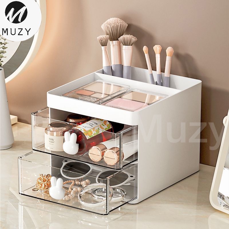 Jual Muzy Rak Kosmetik Laci Tingkat Laci Susun Rak Mini Aesthetic Laci Meja Kantor Kotak