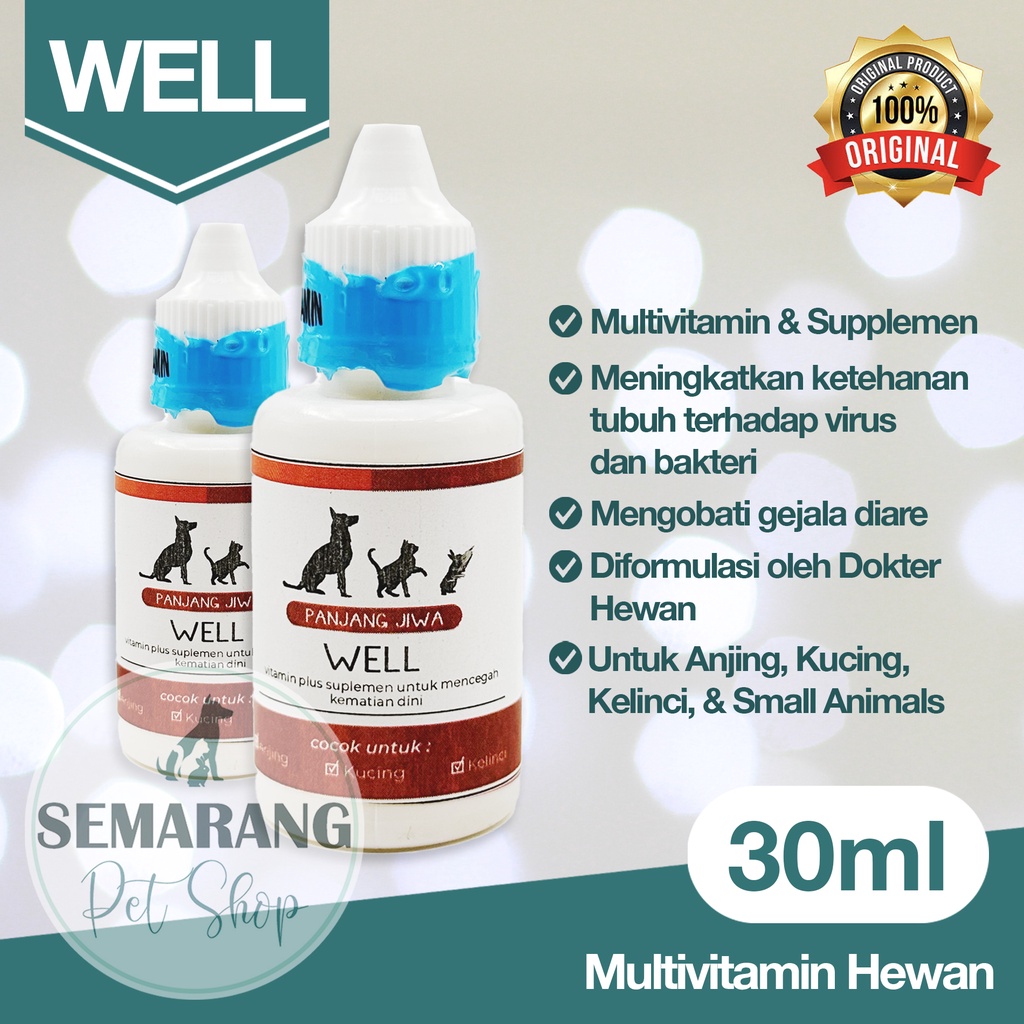 Jual MULTIVITAMIN TETES KUCING ANJING | WELL Panjang Jiwa 30ml ...