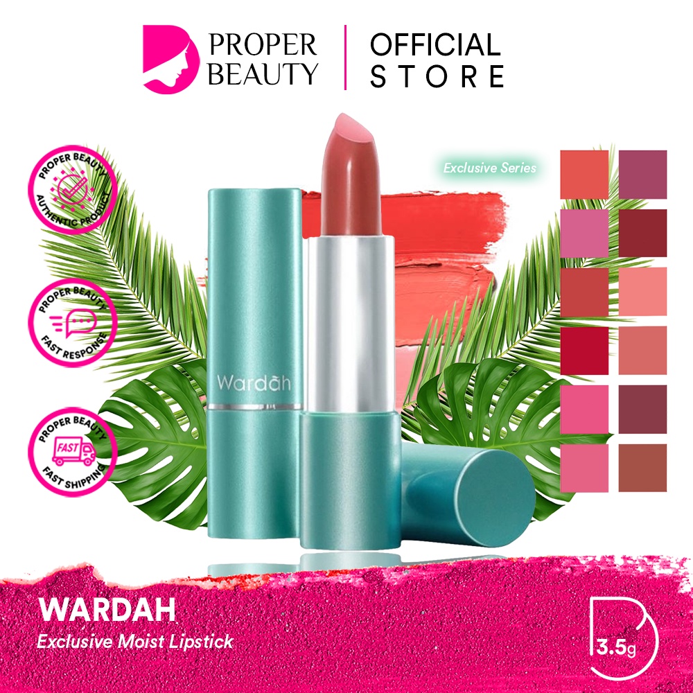 Jual WARDAH Exclusive Moist Lipstick Indonesia / 3.5g With Vitamin E ...