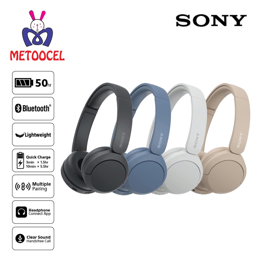 100% Original Sony WH-CH520 Wireless Bluetooth Headphones On-Ear