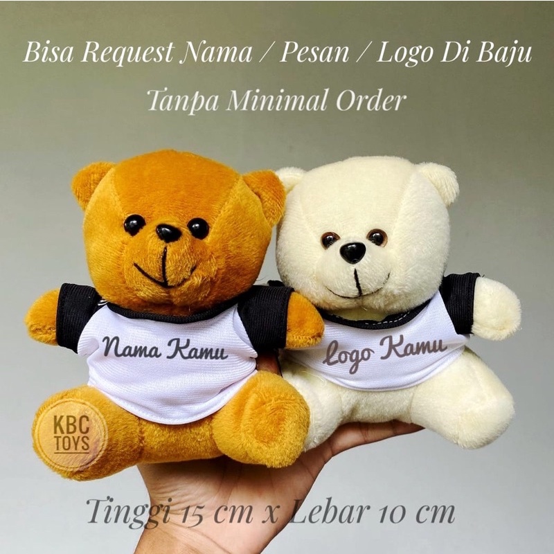 Jual Boneka Custom Nama Satuan - Boneka Teddy Bear Bisa Tambah Sablon ...