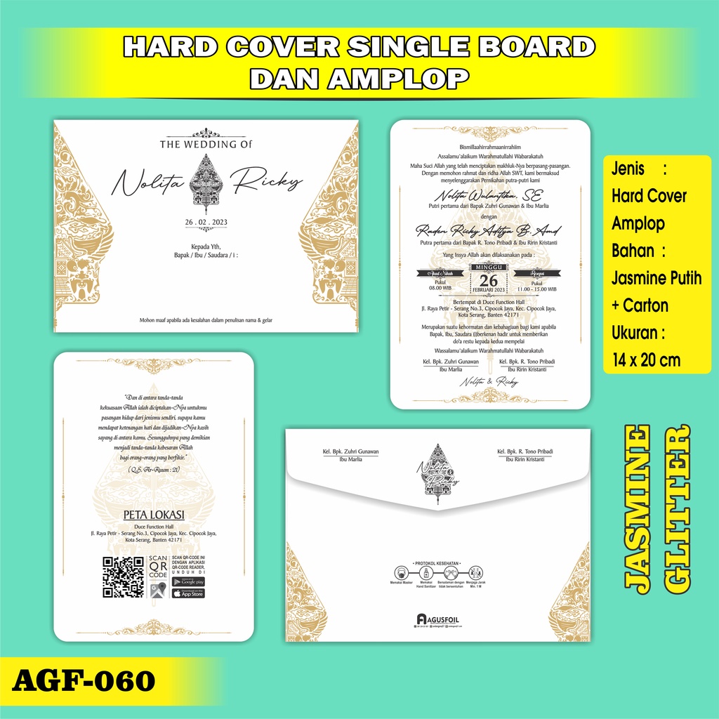 Jual Undangan Pernikahan Hard Cover Mewah Tema Gunungan Jawa Unik dan