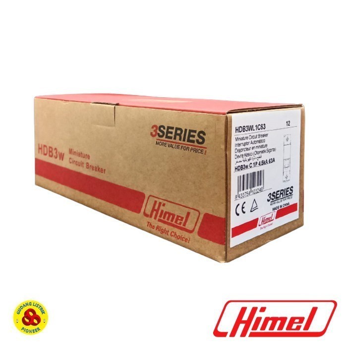 Jual Himel Mcb 1P 20A Mcb Breaker 1 Pole C 4.5Ka 20Amp Sni Hdb3Wl1C20 ...