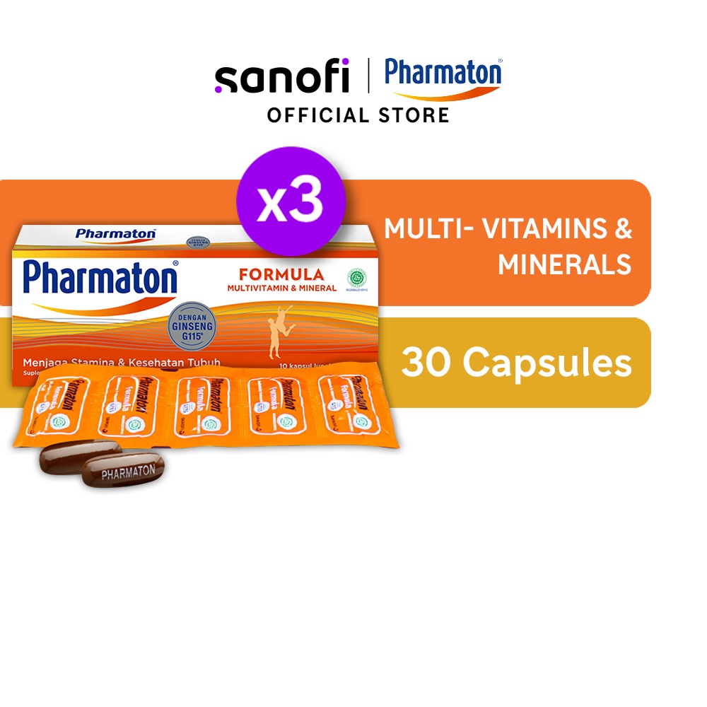 Jual Pharmaton Formula 30s Multivitamin Jaga Stamina dan Kesehatan