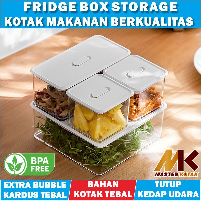 Jual Kotak Tempat Penyimpanan Makanan Kulkas Kedap Udara Food Storage Box Refrigerator Organizer 0965