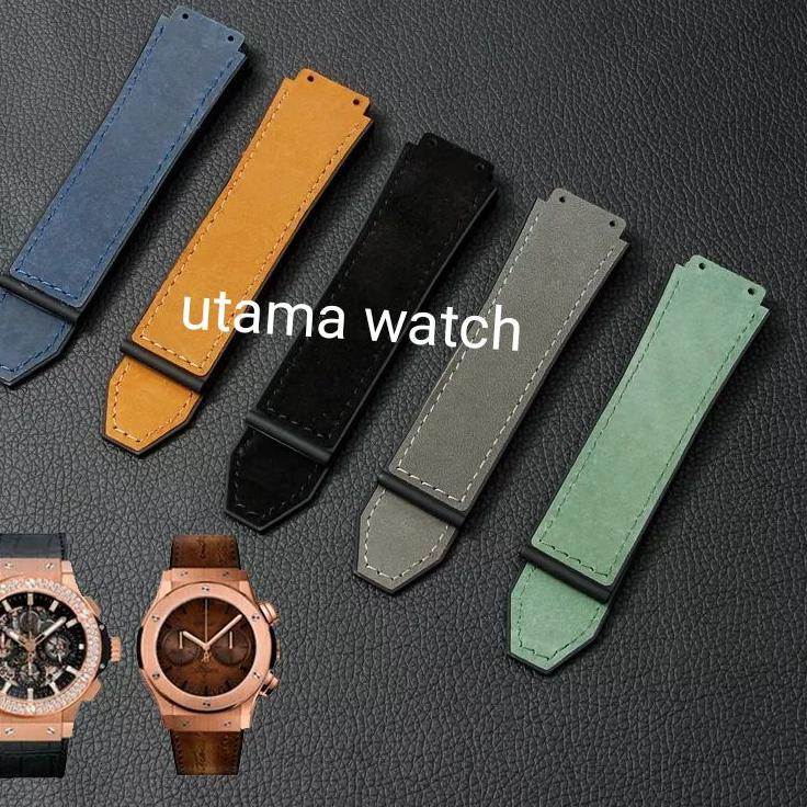 Strap Tali Jam Tangan hublot kulit hitam coklat Tali jam hublot Geneve tali jam hublot big bang warna dan ukuran lengkap v Special Edition Terbaru