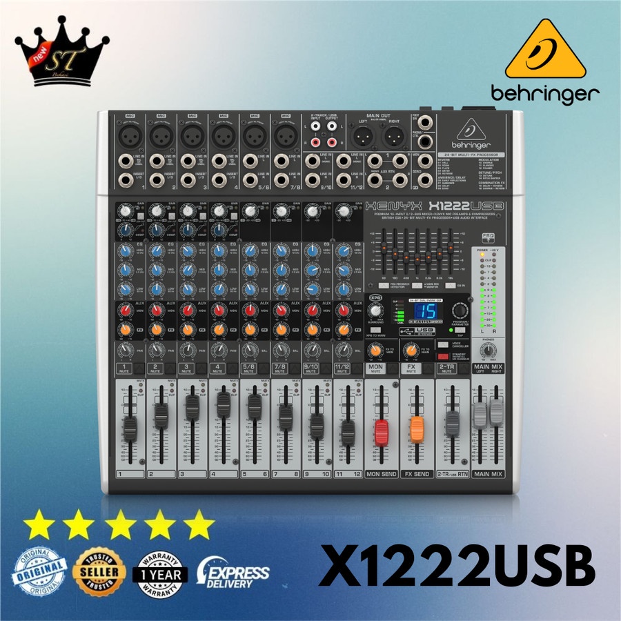 Jual Behringer X1222USB X1222 Mixer 12 Input 6 Channel Preamp USB Interface Shopee Indonesia