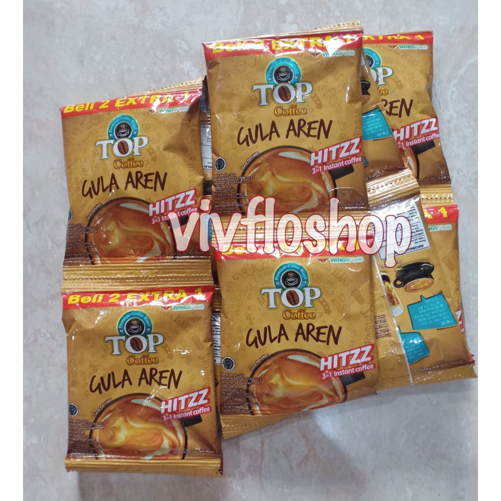 Jual Kopi Instan Top Coffee Gula Aren 3in1 (Kemasan Renceng) | Shopee ...