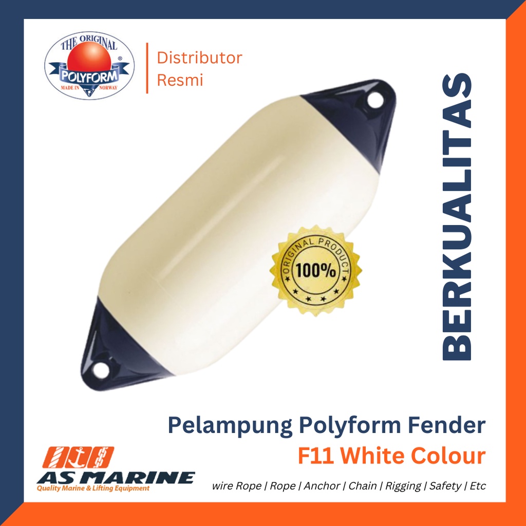 Jual Pelampung / Dapra Kapal POLYFORM NORWAY Fender F11 White Color ...