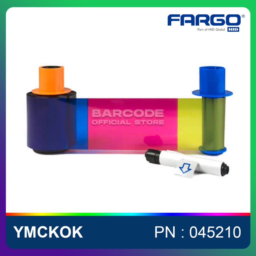 Jual Ribbon Color Fargo DTC4500e PN 45210 YMCKOK ID Card Printer 045210 ...