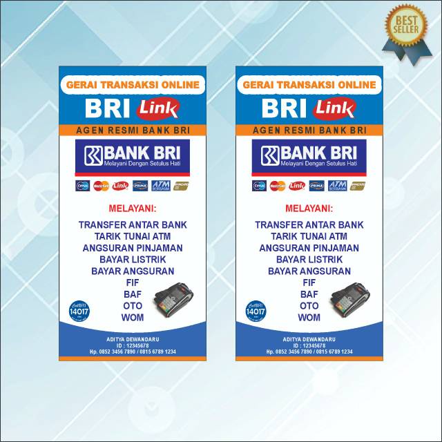 Jual Spanduk BRILINK Custom Nama Agen (Sepasang) | Shopee Indonesia