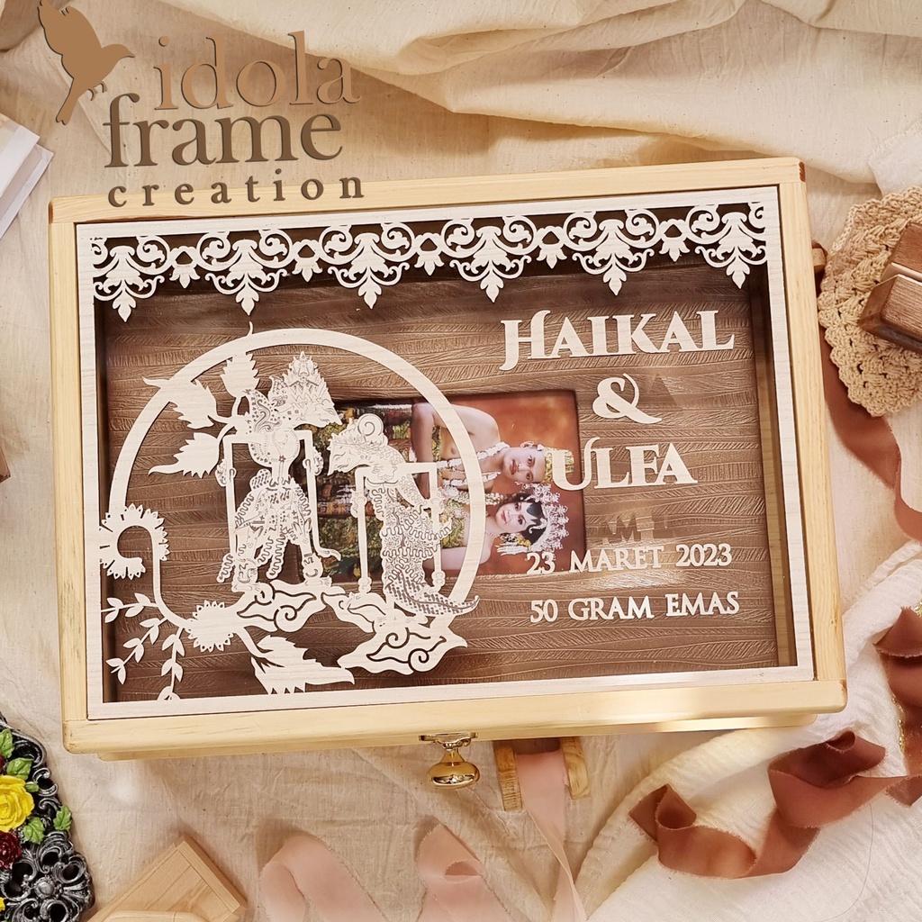 Jual BOX ALBUM FOTO AESTHETIC/BOX KAYU/CUSTOM BOX KAYU Shopee Indonesia