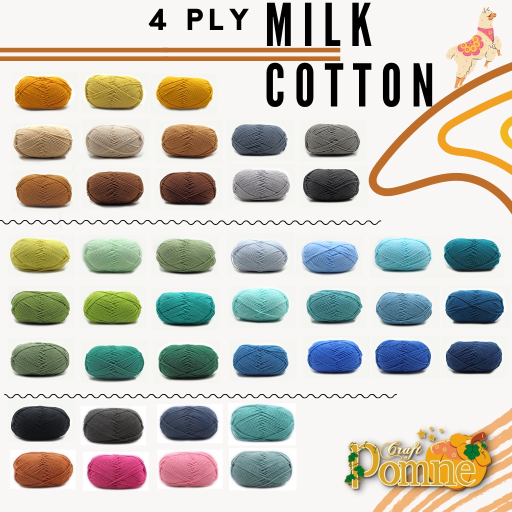 Jual Murah Meriah New Benang Rajut Milk Cotton Ply Shopee