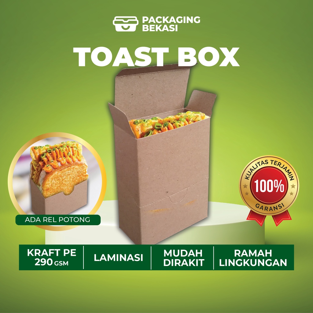 Jual Box Roti Toast Take Away Tutup Bread Toast Roti Bakar