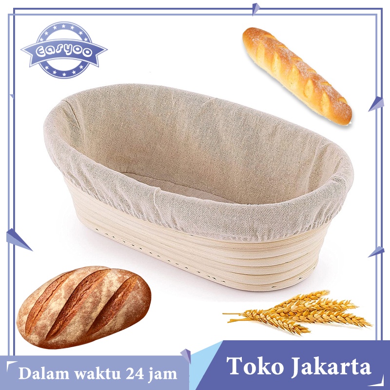 Jual 25*15cm Bread Proofing Baskets Sourdough Basket Proofing Dough