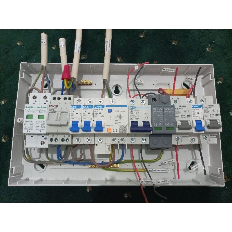 Jual paket box panel PLTS dengan MCB, RCBO, SPD AC, SPD DC, CoS, MCB PV ...