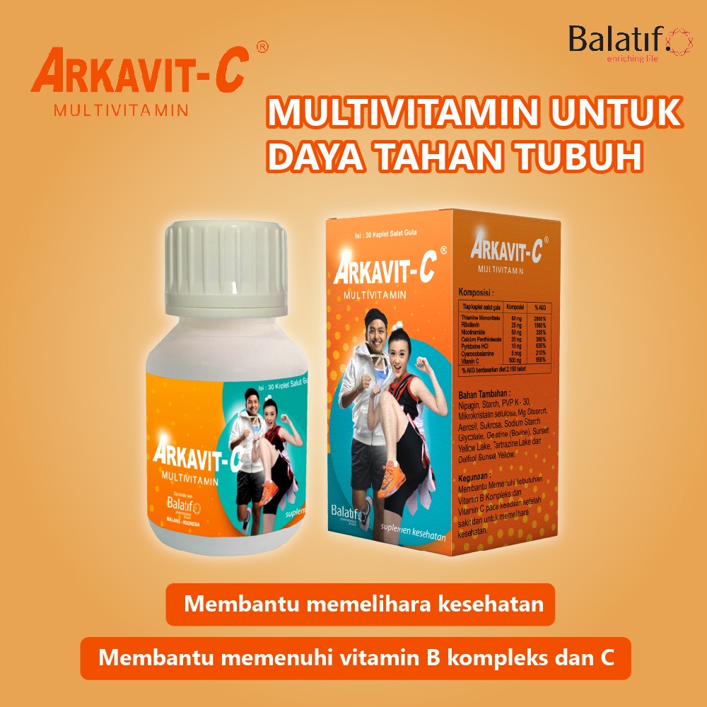 Jual Multivitamin ARKAVITC Mengandung Vitamin B dan Vitamin C Bantu