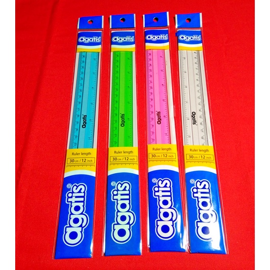 Jual Agatis Penggaris Plastik 30 cm PS Transparant / Colour ( 1 Pcs ...