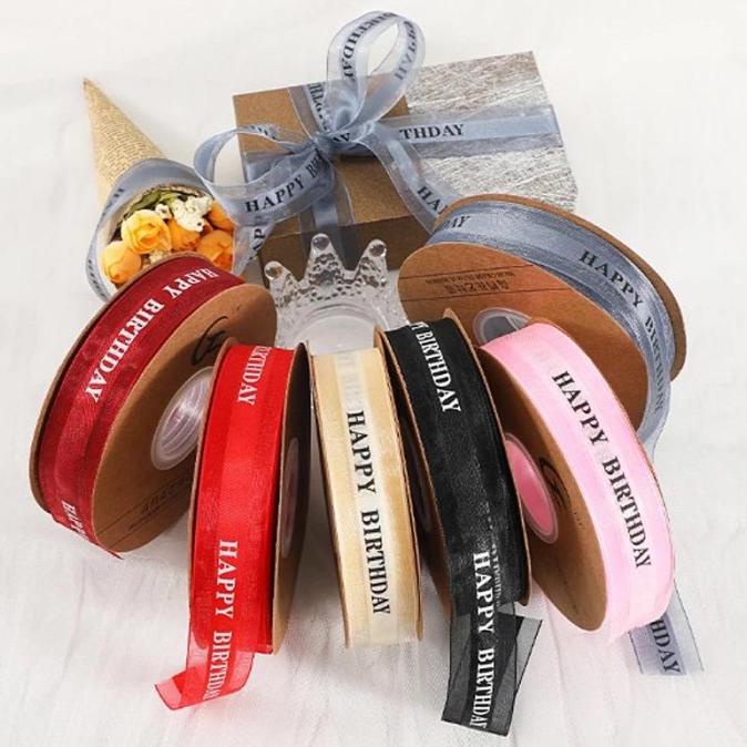 Jual PITA HAPPY BIRTHDAY AESTHETIC 1 ROLL UTUH HBD RIBBON | Shopee ...