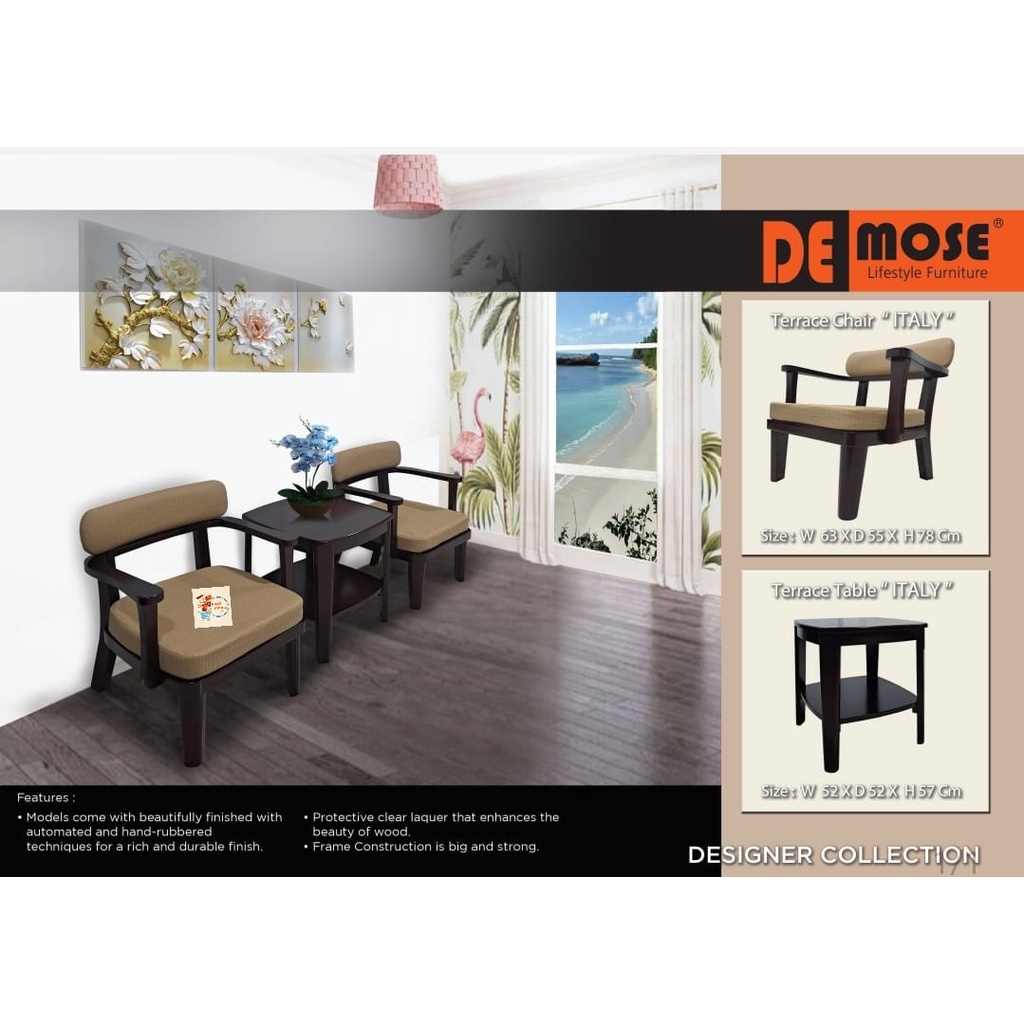 Jual Kursi Kayu Set Meja Demose - Kursi Santai Outdoor Indoor Jok Busa ...