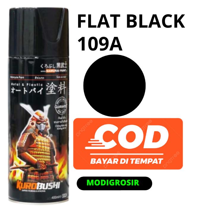 Jual SAMURAI PAINT FLAT BLACK 109A BLACK DOFF | HITAM DOFF 400ml