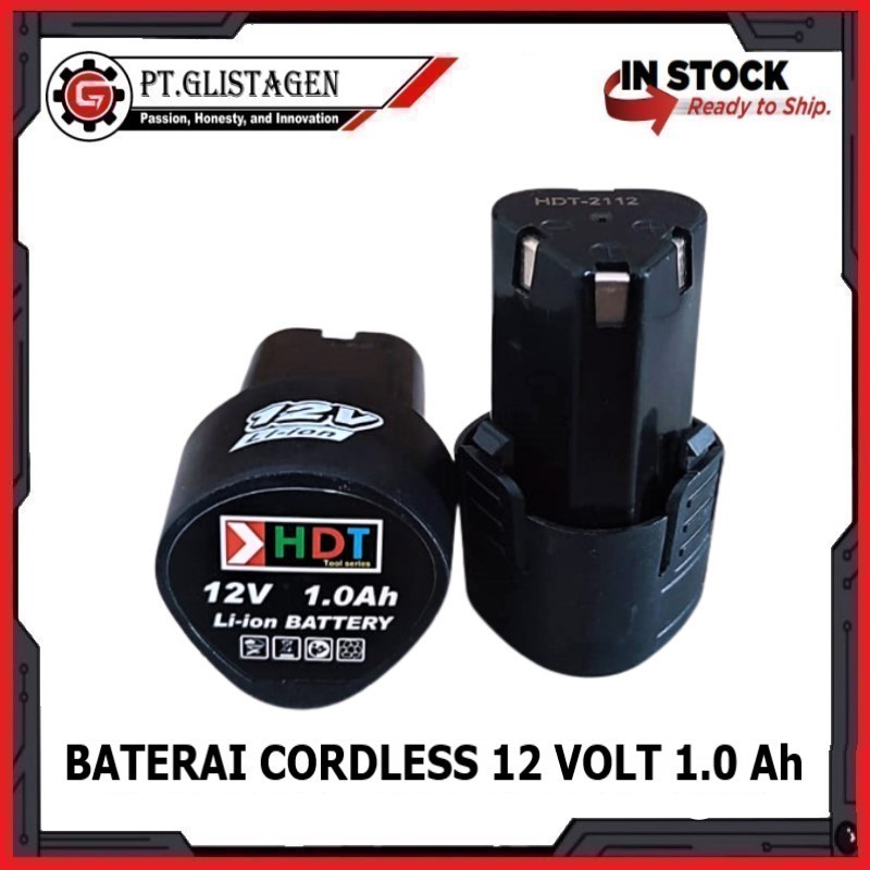 Jual Baterai 12V Bor Cordless Drill Battery 12 Volt 1.0Ah Liion HDT