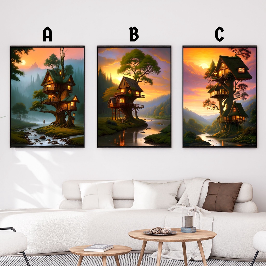 Jual Fantasy Art - Wall Decor Rumah Pohon (3) Dekorasi Hiasan Pajangan