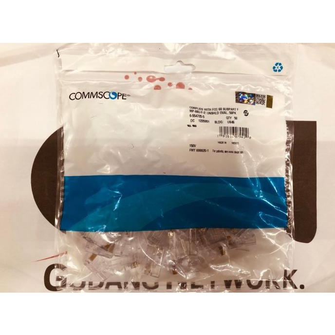 Jual Amp Commscope Connector Rj45 Cat5 Rj-45 Cat.5E Original [Cod ...