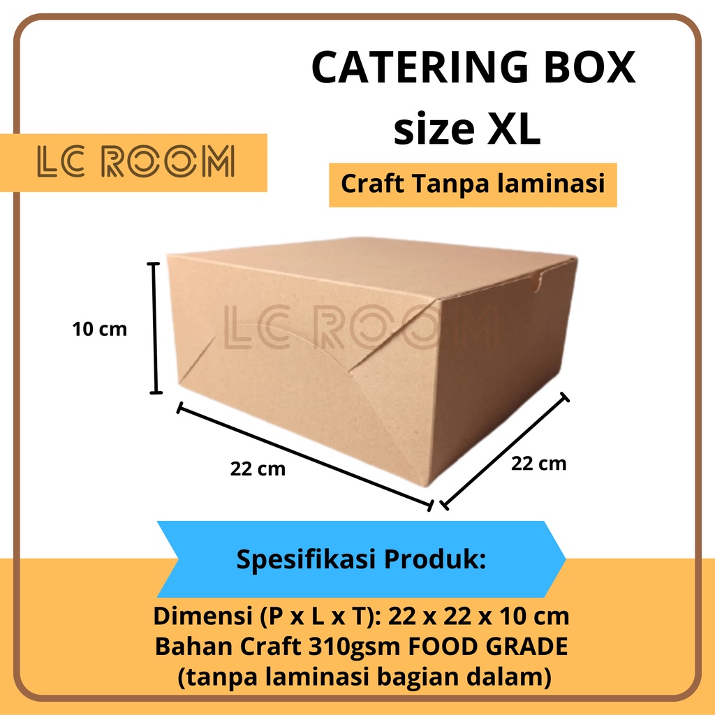 Jual Paper Catering Box Size Xl X X Cm Tanpa Laminasi Kotak Dus