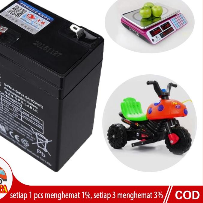 Jual Ready Stok aki kering 6v 4.5ah/ aki kering genset 6v 20ah/ aki