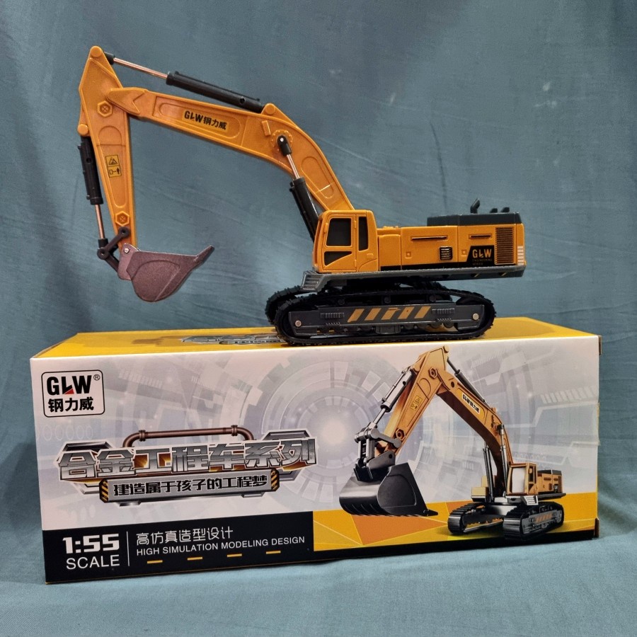 Jual Diecast Excavator Beko Konstruksi Alat Berat 1:55 GLW Engineering ...