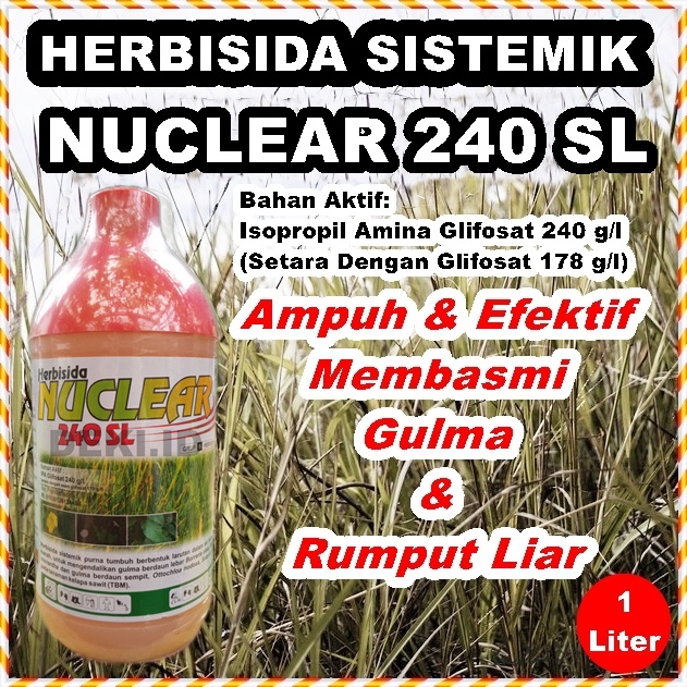 Jual Nuclear 240 SL 1 Liter Herbisida Sistemik Obat Pembasmi Rumput ...