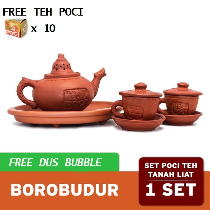 Jual Poci Set Teh Tanah Liat Tipe Borobudur Perangkat Minum Teh Free Teh Poci Shopee Indonesia 2863