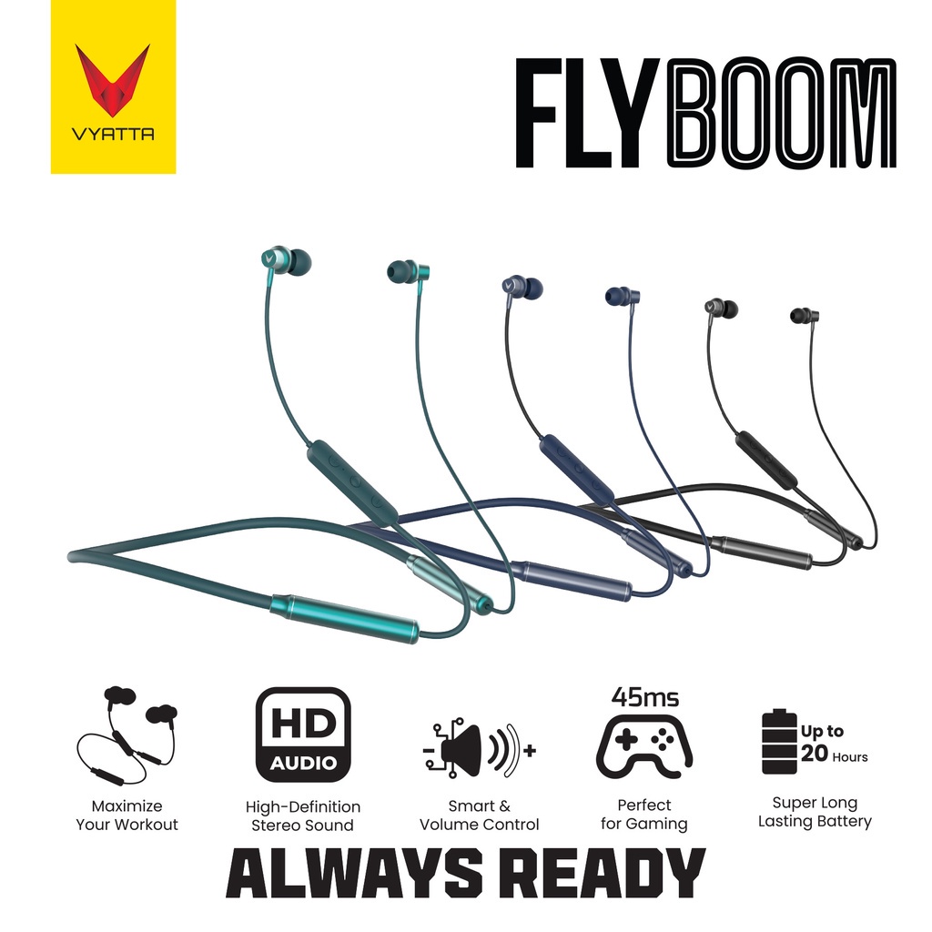 Jual Vyatta Flyboom Sport Bluetooth Headset Earphone Neckband Ipx5 ...