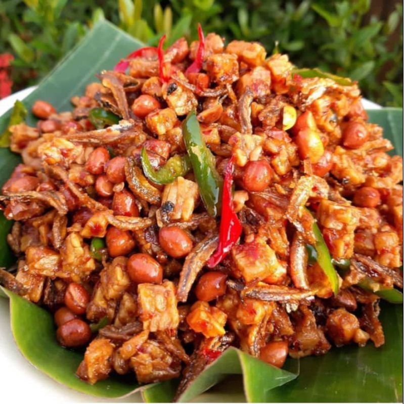 Jual Kering Tempe Teri Kacang 450gr Orek Tempe Balado Dengan 2