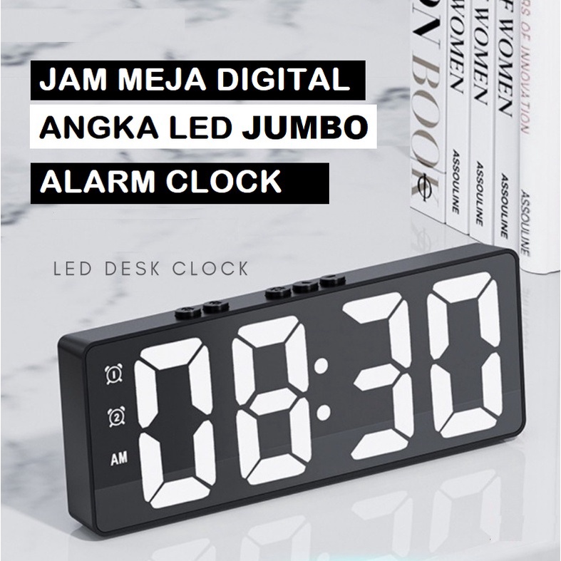 Jual Jam Meja Digital Led Angka Besar Weker Table Tidur Digital Smart Alarm Clock Minimalis