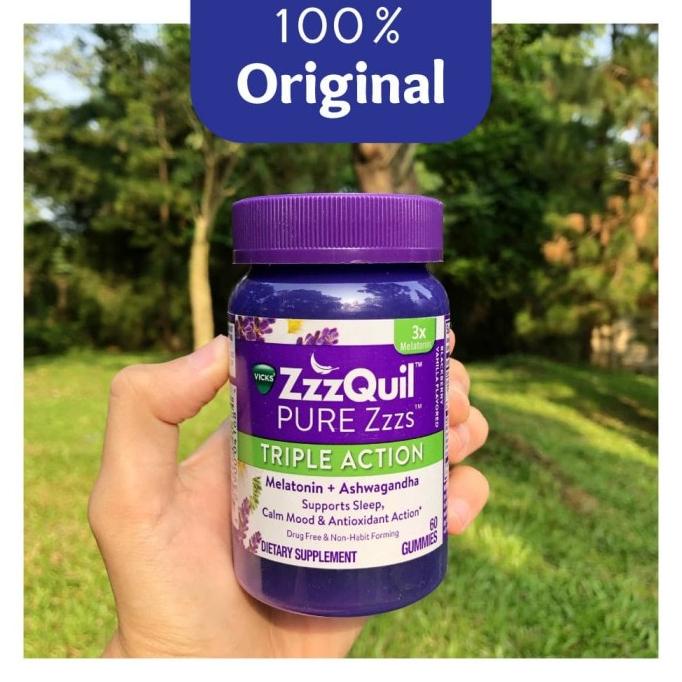 Jual Zzzquil Pure Zzzs Melatonin + Aswagandha Triple Action 60