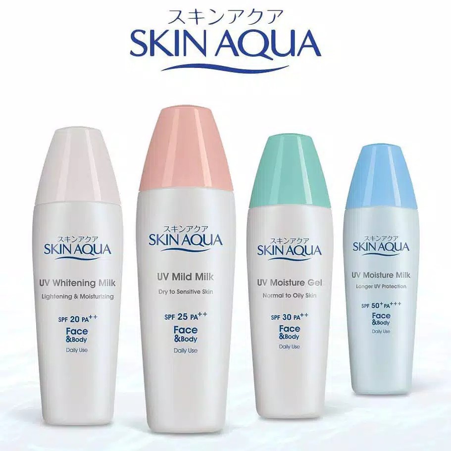 Jual Skin Aqua UV Milk Moisture Milk 50 SPF / Botol / Sunscreen Wajah ...