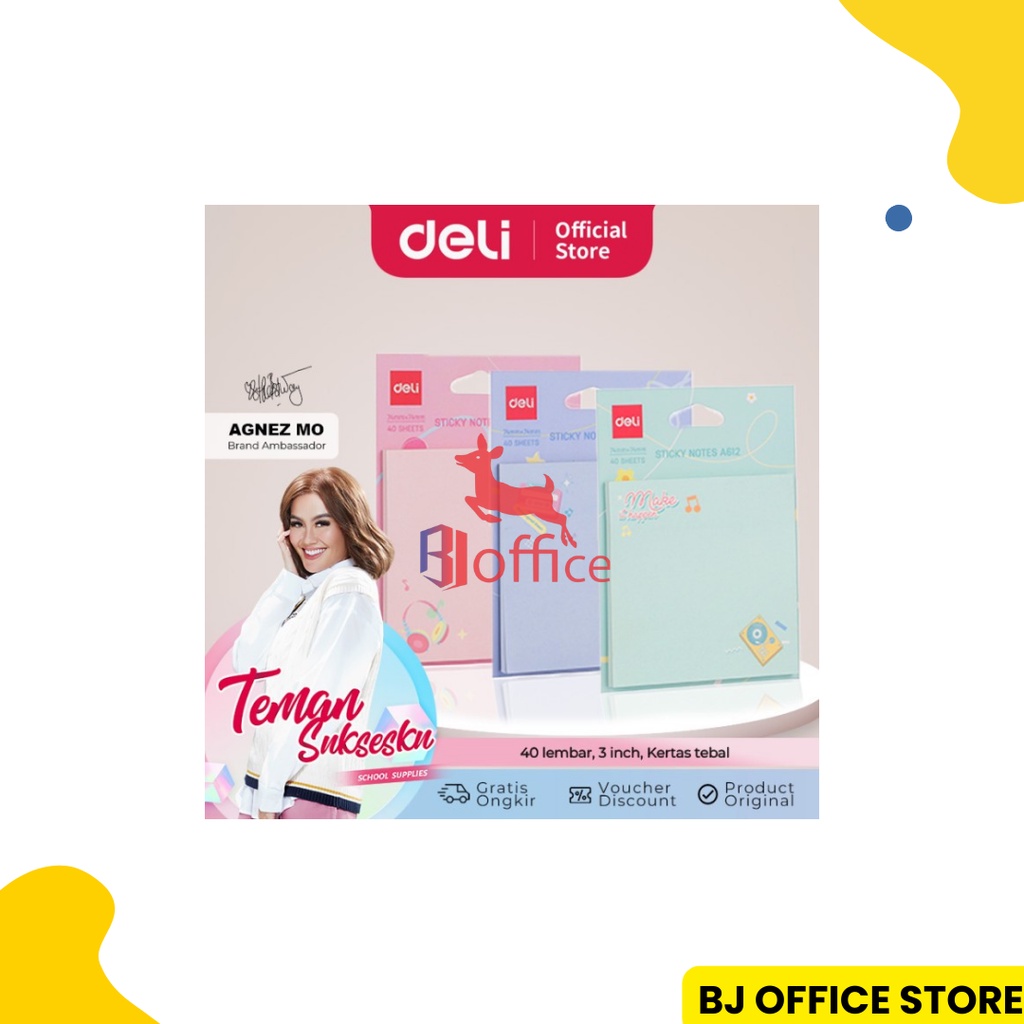 Jual Deli Sticky Notes Memo Tempel Kertas Penanda A Shopee Indonesia