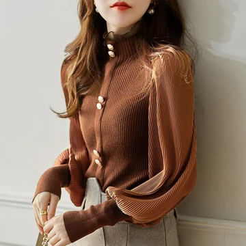 AJW Turtleneck Korean Style Atasan Rajut Import Lengan Panjang Mewah Dan Elegan XP Atasan