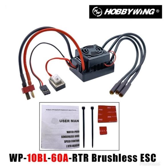 Variateur Brushless étanche Hobbywing 45A - Modèle HW-WP-S10E-RTR, échelle 1:10, Pour Redcat Et Autres