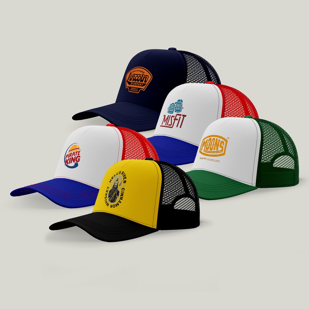 Jual Trucker Hell River Pirate Moons Misfit Lincoln | Topi Jaring ...