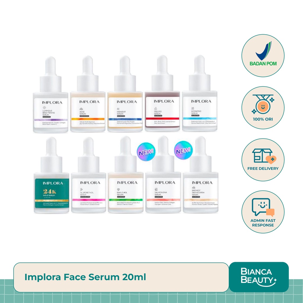 Jual IMPLORA FACE SERUM LUMINOUS BRIGHT SERUM ACNE PEELING MIDNIGHT ...