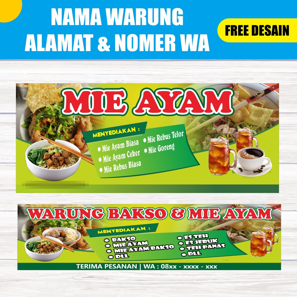 Jual spanduk bakso & mie ayam | Shopee Indonesia