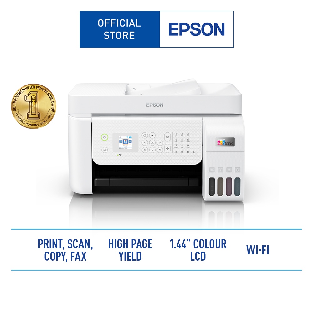 Jual Epson Printer L5296 L5290 Putih Print Scan Copy All In One Wifi With Adf Ink Tank Printer 1798