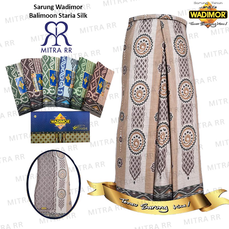 Sarung Wadimor Balimoon Staria Silk | Sarung Tenun Wadimor Dewasa Satuan Grosir